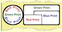 Colour Range: Red, Blue or green print on a range of white labels